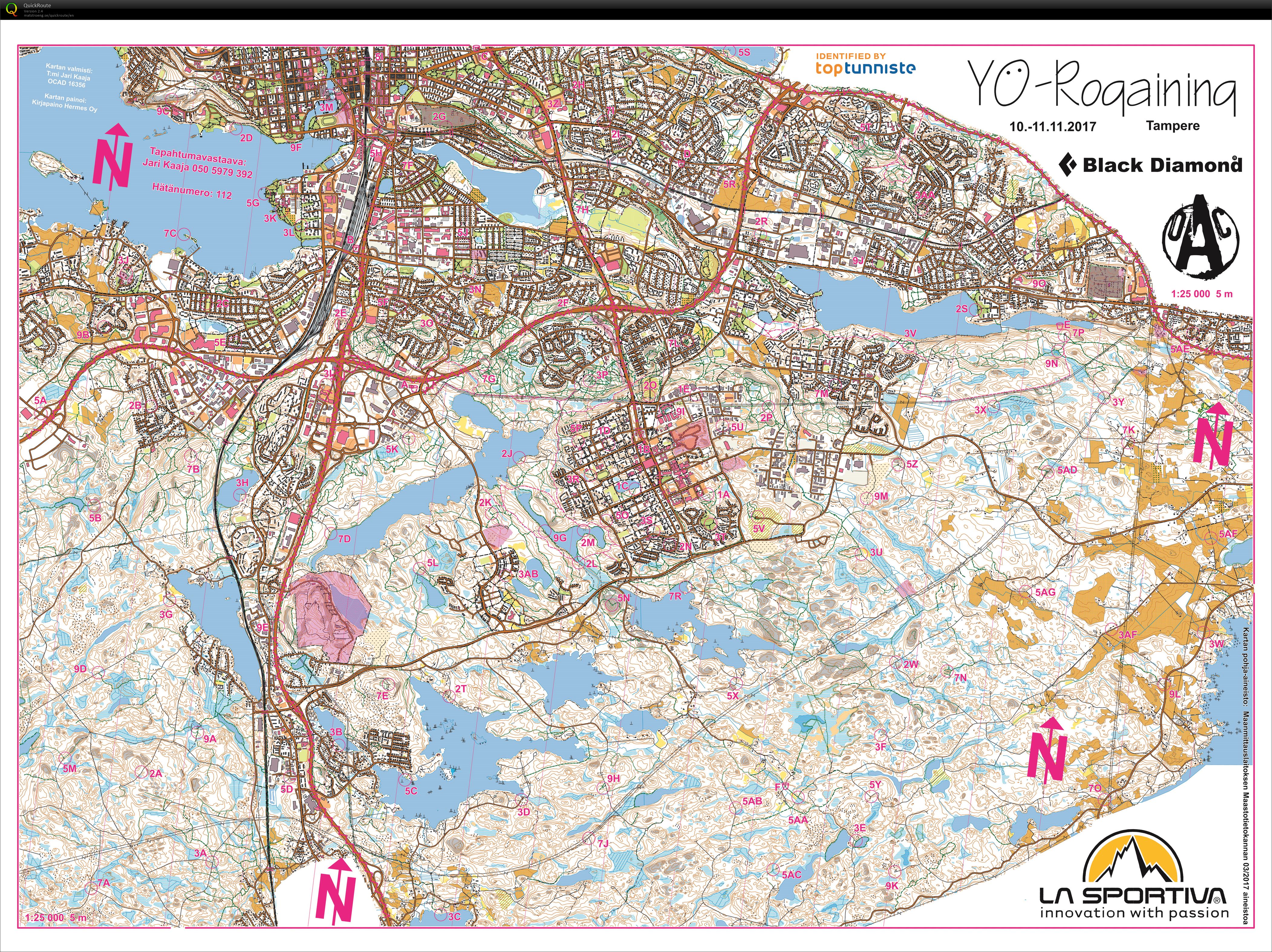 Yö-Rogaining Tampere 2017 (10/11/2017)