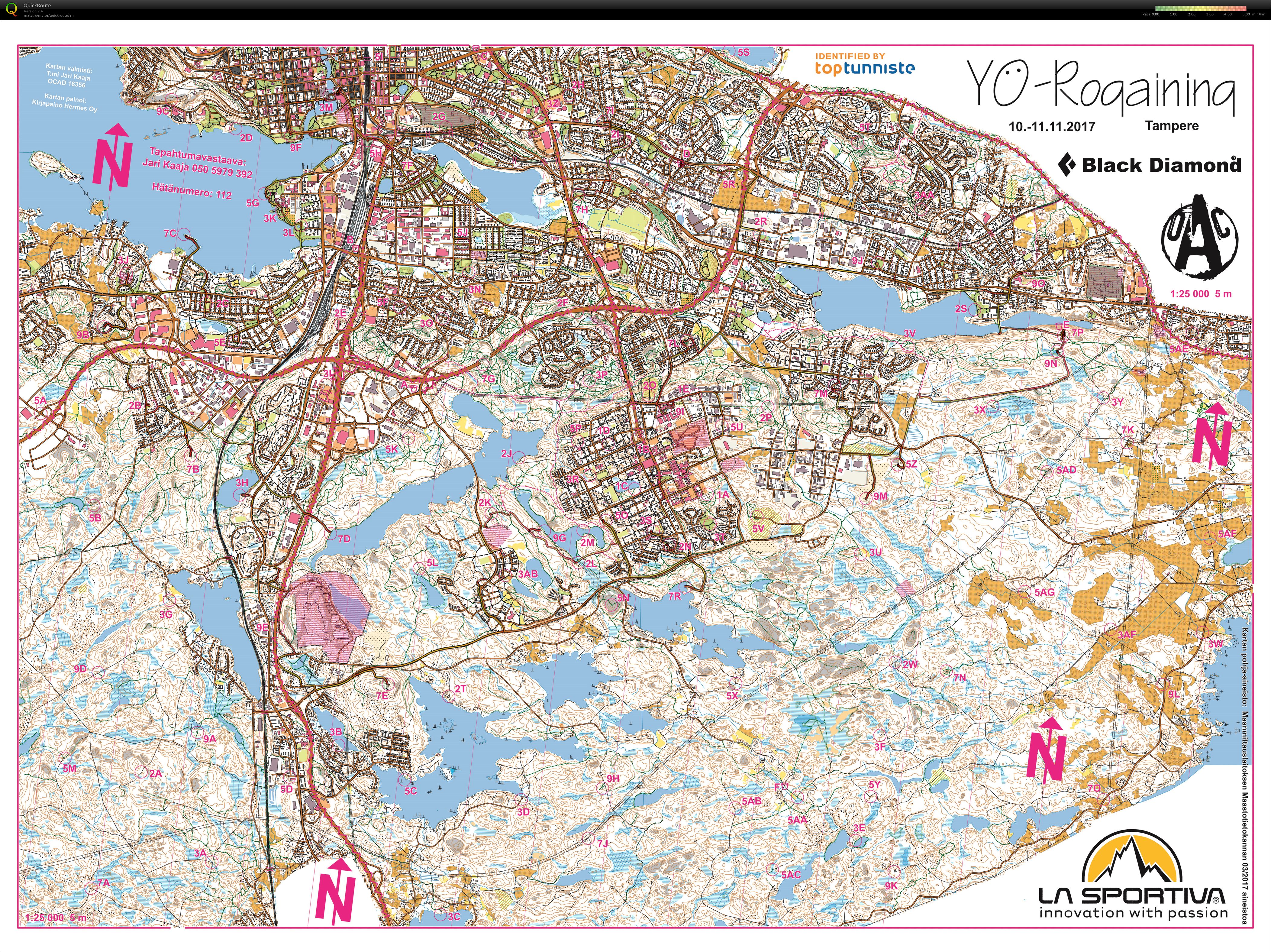 Yö-Rogaining Tampere 2017 (10/11/2017)